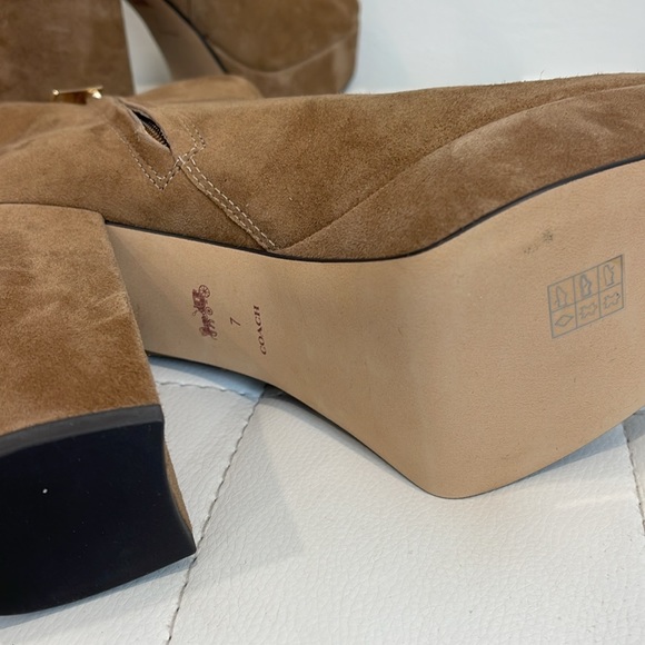 COACH Iona Sued Carmel Bootie - Picture 7 of 10